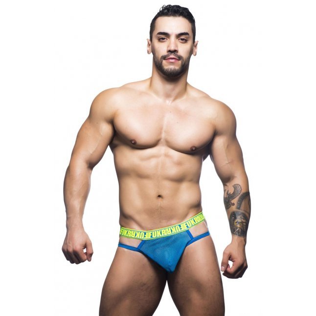 Andrew Christian FUKR Spider Thong 男士內褲 彩藍色