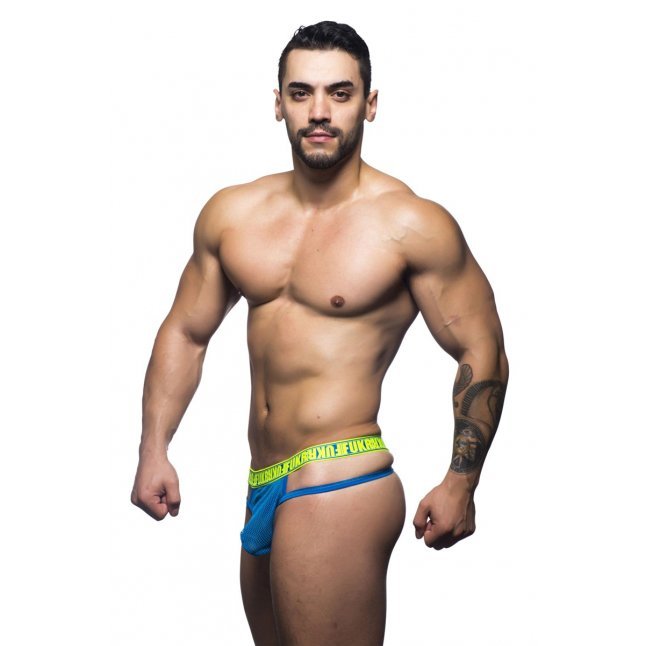 Andrew Christian FUKR Spider Thong 男士內褲 彩藍色