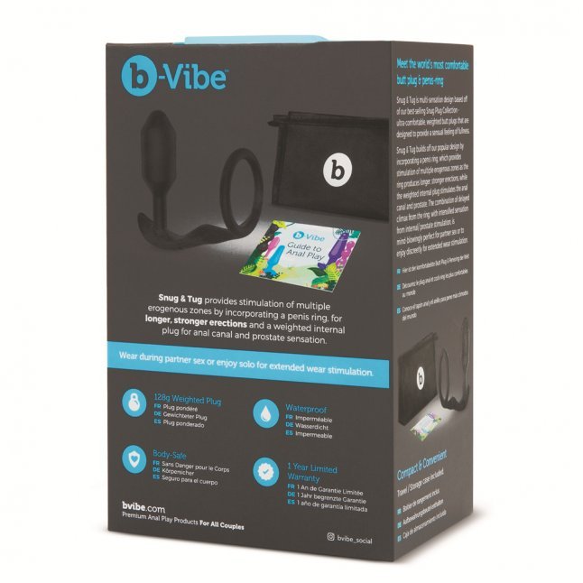 b-Vibe - Snug & Tug Plug 矽膠持久環後庭塞