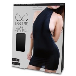 EXE CUTE - 微透視掛脖連衣裙 EXE CUTE - 微透視掛脖連衣裙