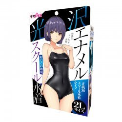 Tamatoys 黑色亮面女學生泳衣 男娘用 2L