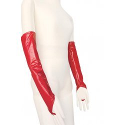 Tamatoys 紅色亮面仿皮手套 男娘用 