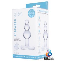 glas 4" 玻璃後庭拉珠塞